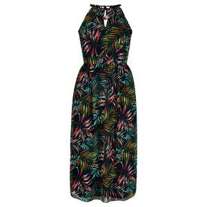 Braided neckline palm dress